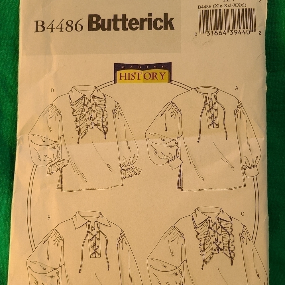 Butterick Pattern B4486 Adult Historical Costumes
